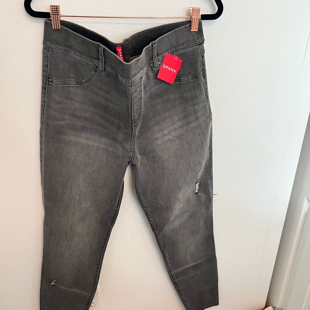 NWT Spanx distressed skinny jeans XL